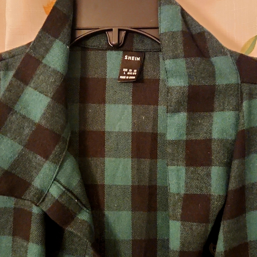 Womens green plaid dress